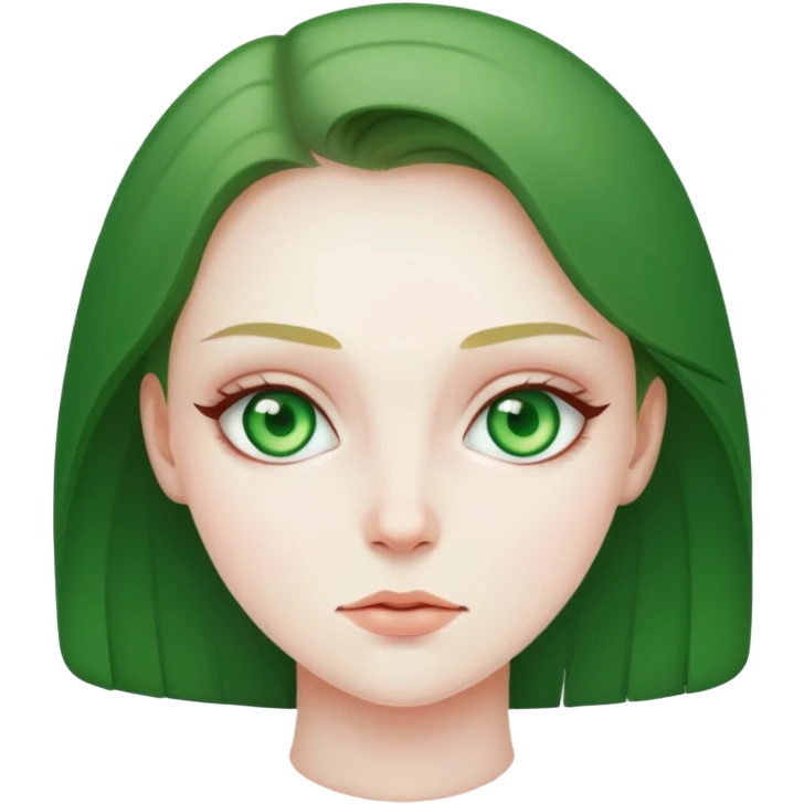 girl with green eyes is chilling  emoji