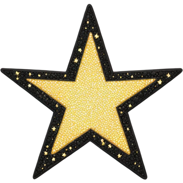 estrella con brilliant negros  emoji