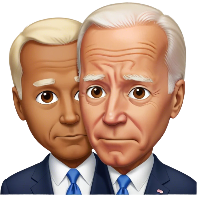 Joe Biden sniffing the man in the photo on the head  emoji