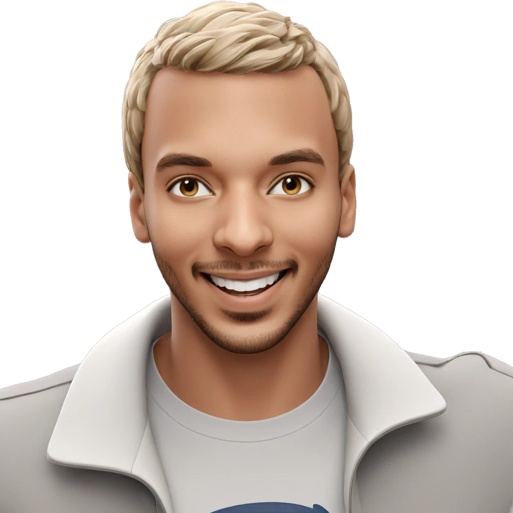 smiling boy with facial hair emoji