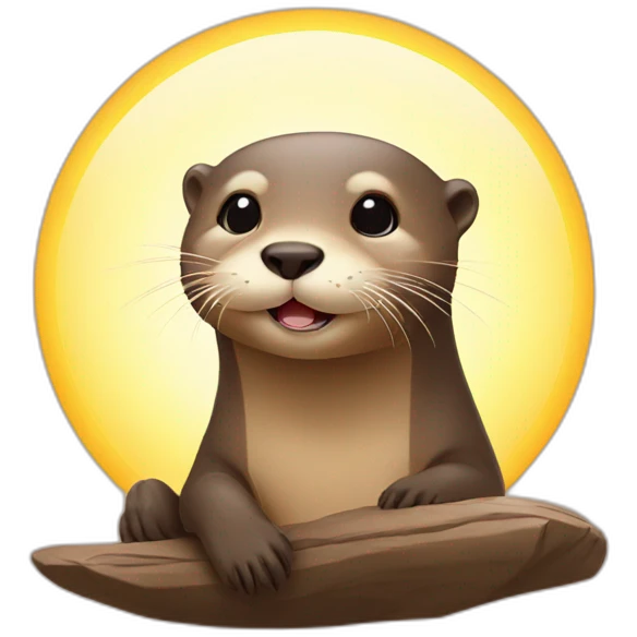 Otter with sun emoji