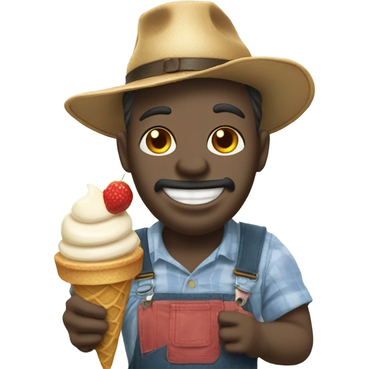 Hillbilly catfish eating ice cream  emoji