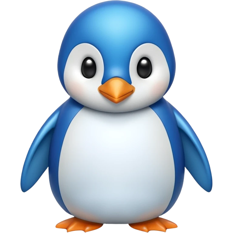 Penguin blue emoji
