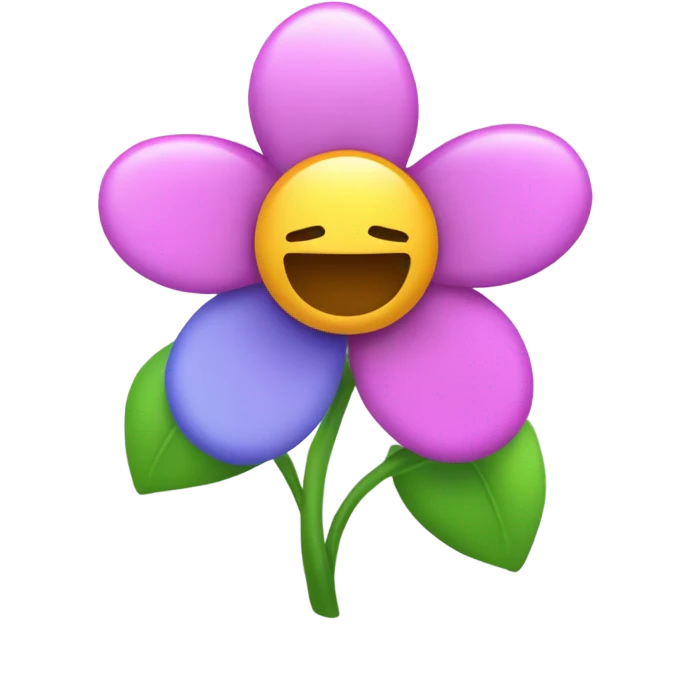 Flor jugando al uno emoji
