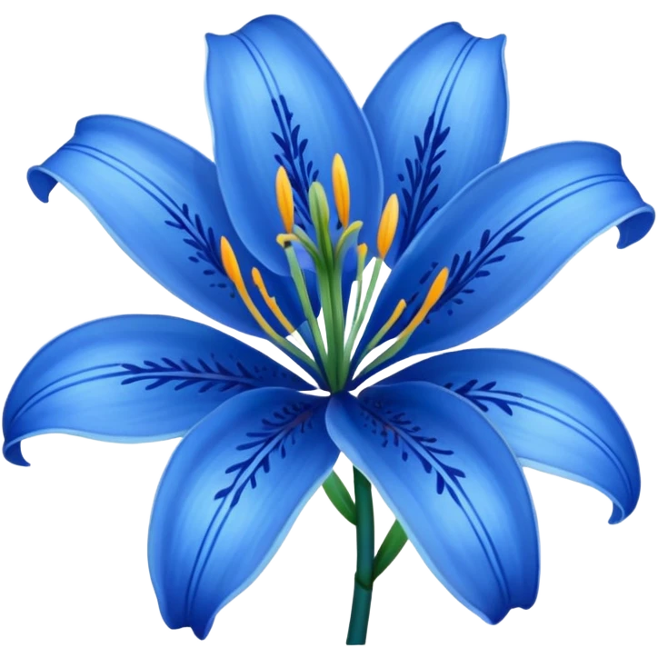 blue lilies  emoji