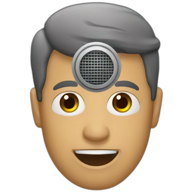 Locutor frente al microfono emoji