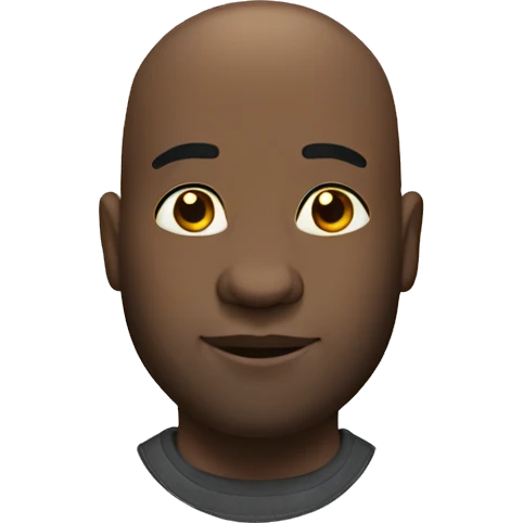 Big black bald guy emoji