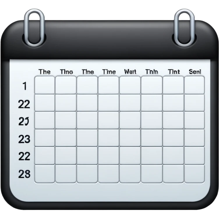 جدول مواعيد emoji