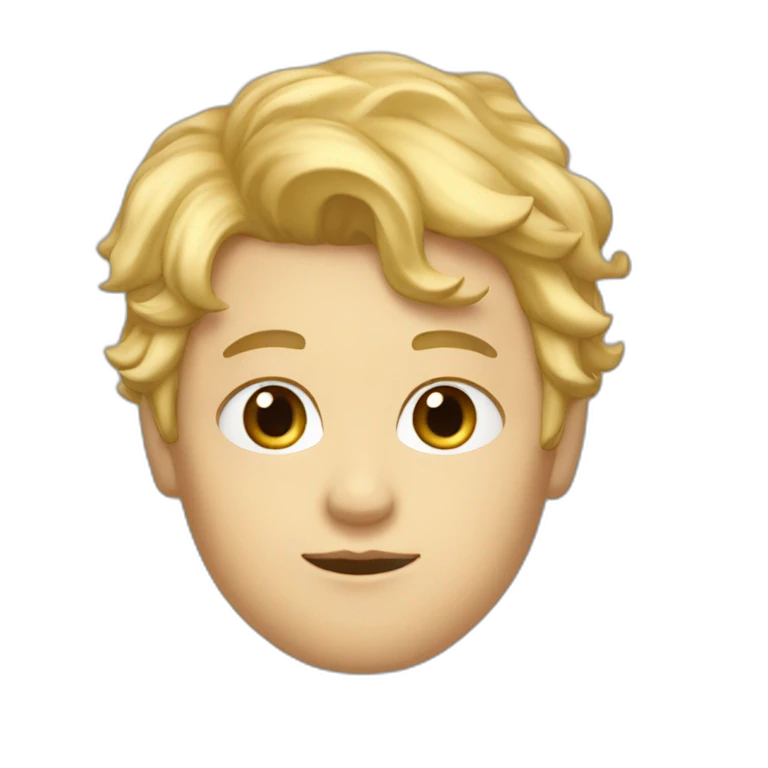 garcon cheveux blond aux yeux bleus emoji