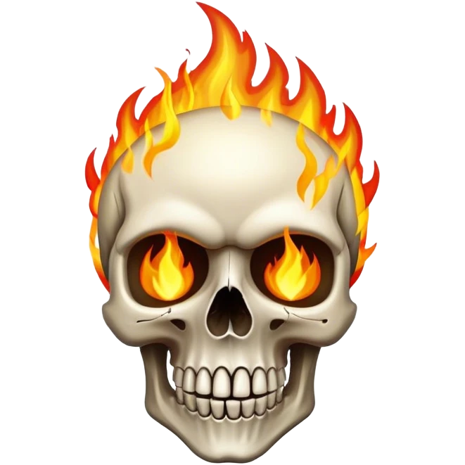 skull with fire emoji
