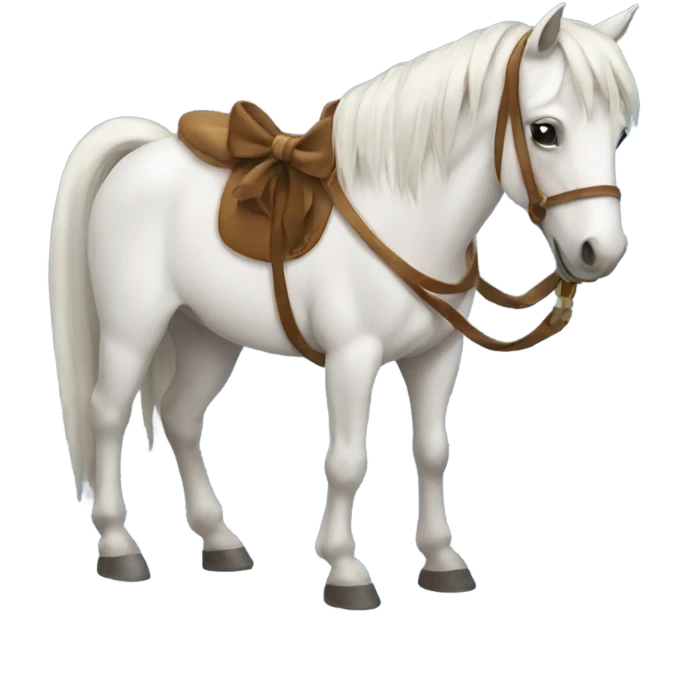 Horse with a bow emoji