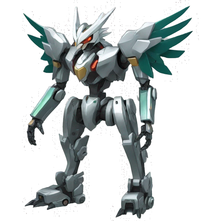 Mechanical Silver-Metallic-Silvally-Mecha full body emoji