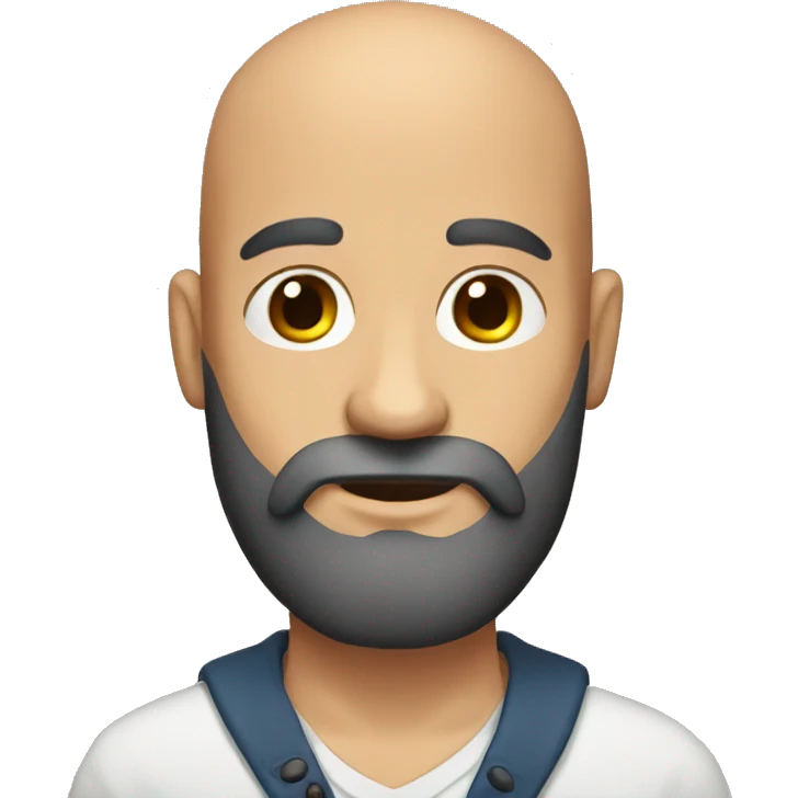 a bald man with a long beard emoji