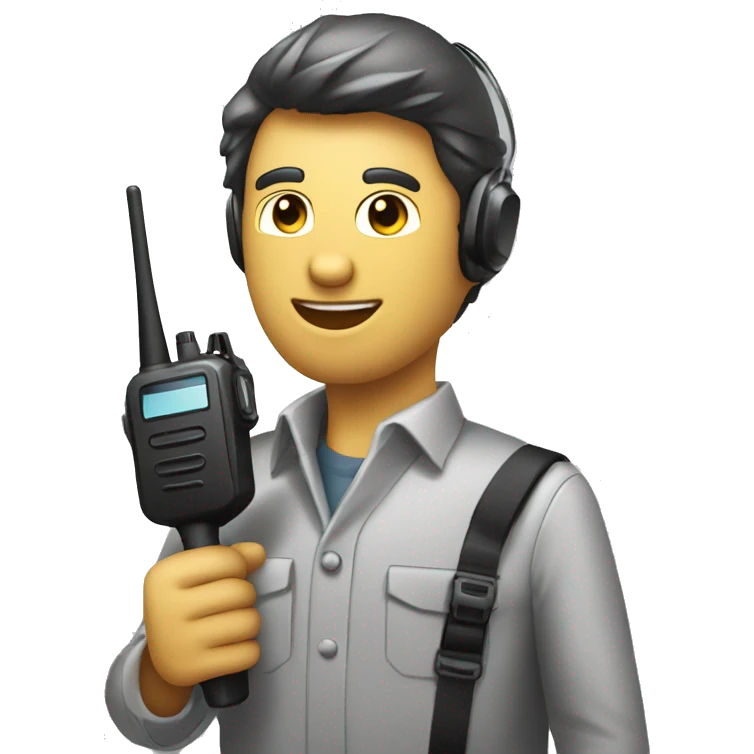 Management using walkie talkie emoji