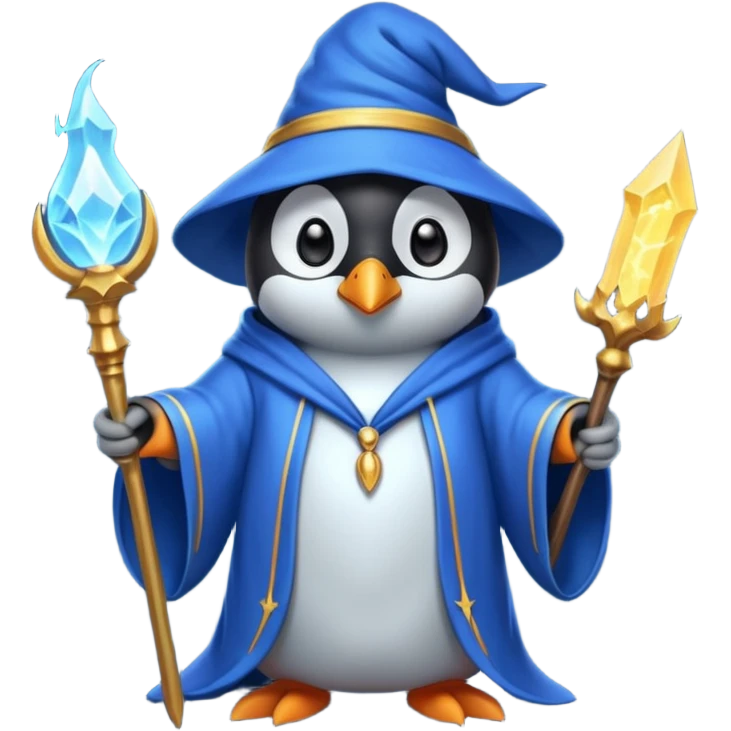 Penguin Wizard emoji