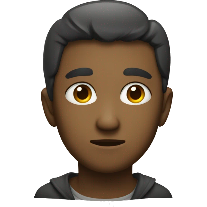 moyai with pensive face emoji