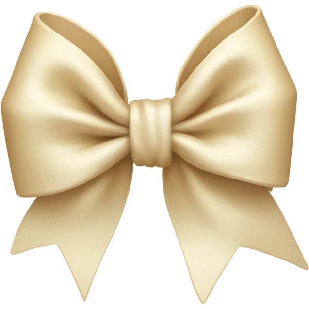 Cream bow emoji