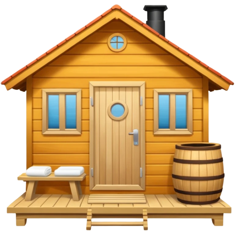 lag den mer som en rundt firkant og sort, også kan det stå SAUNA på emoji