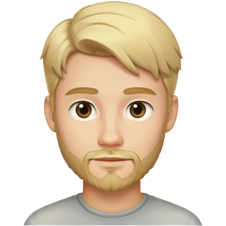 young man with blonde hair and soft beard emoji
