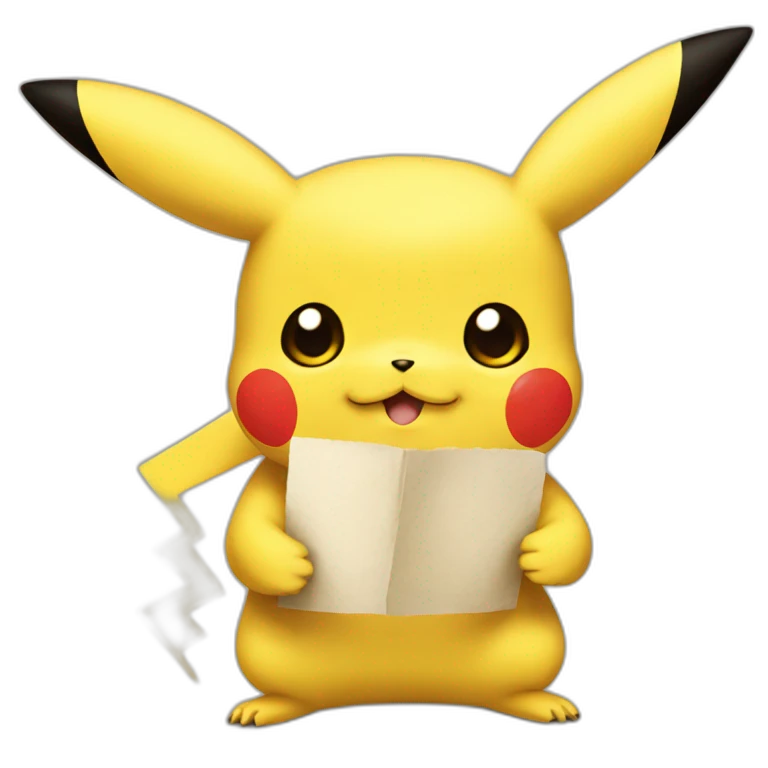 pikachu qui dessine emoji