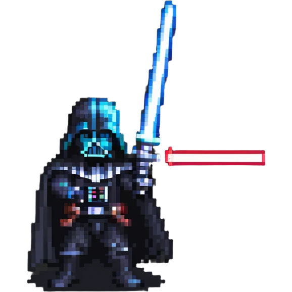 Darth Vader holding a red lightsaber emoji