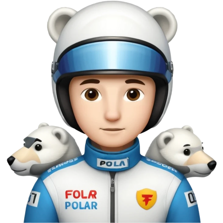 f1 driver polar bear emoji