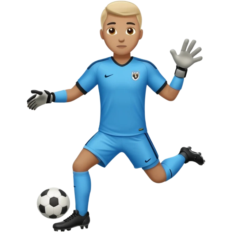 soccer goalkeeper full body and football boots emoji