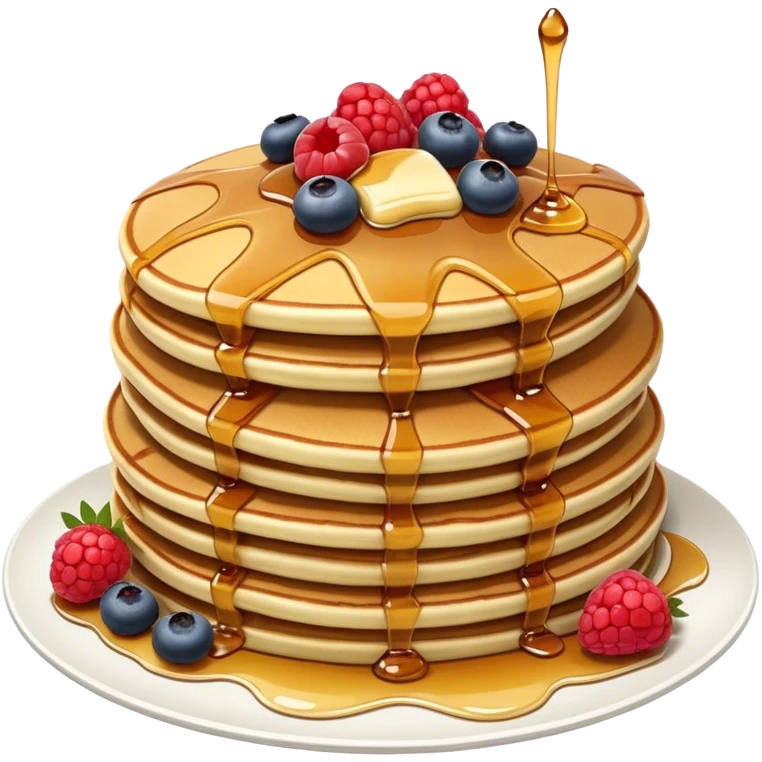 pancakes with syrup and berries  emoji