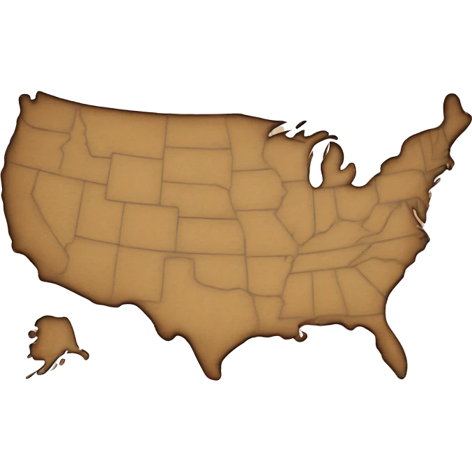 A map on brown paper with curled edges emoji