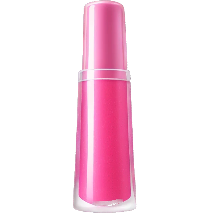 sparkly pink lipgloss tube emoji
