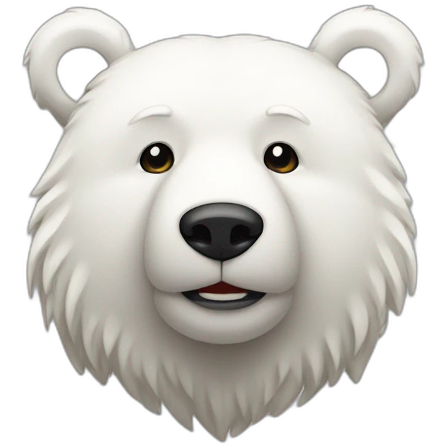 white bear with a 5 point star on a side emoji