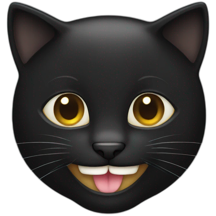 Black Cat who smiles emoji