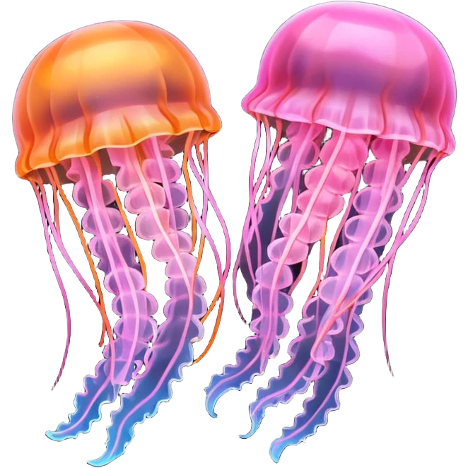 pink and orange jellyfish  emoji
