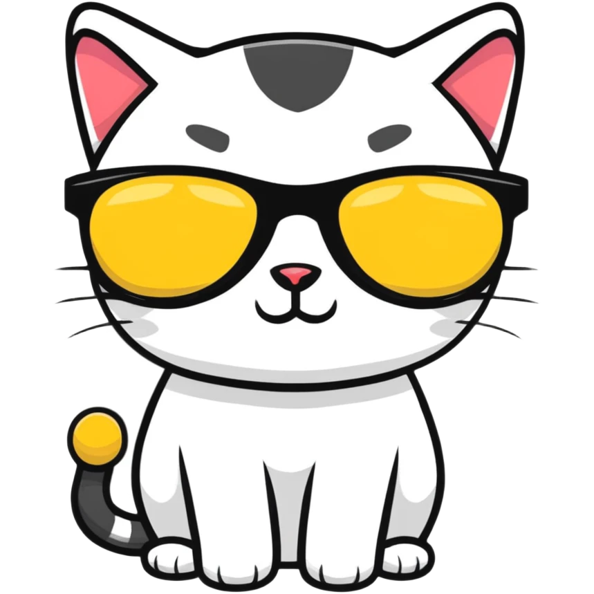 Cat with sunglasses emoji