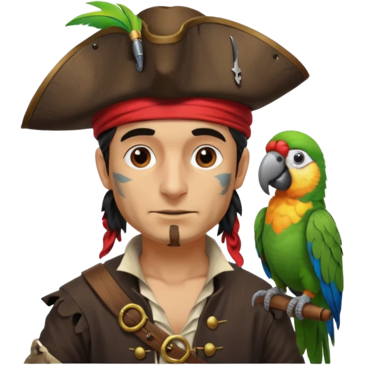 pirate and parrot emoji