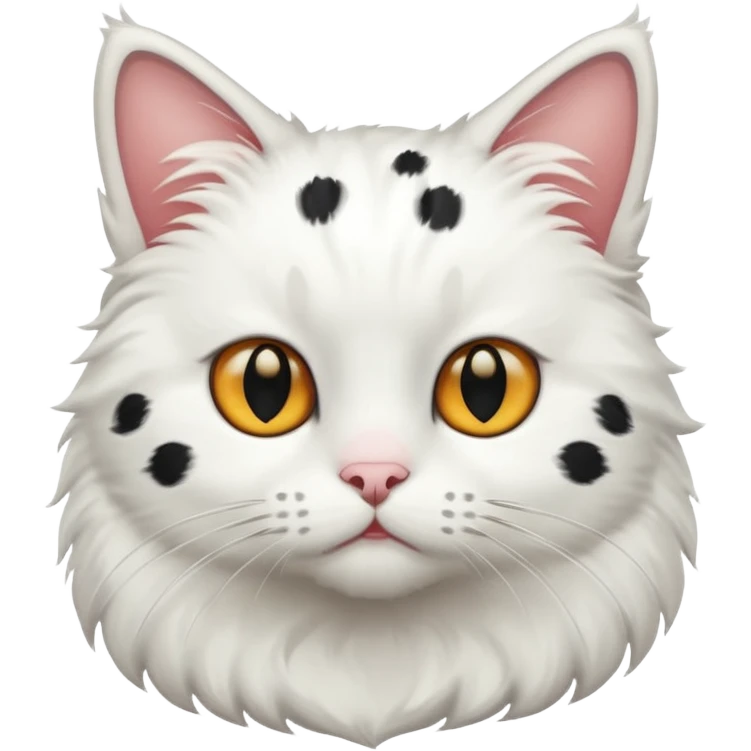 Gato blanco con manchas negras  emoji