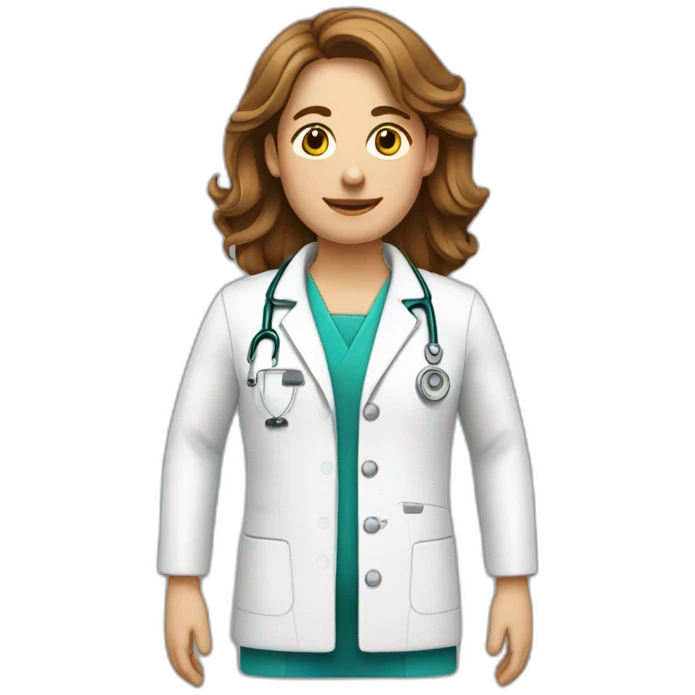 Krankenschwester mit braunen Haaren emoji