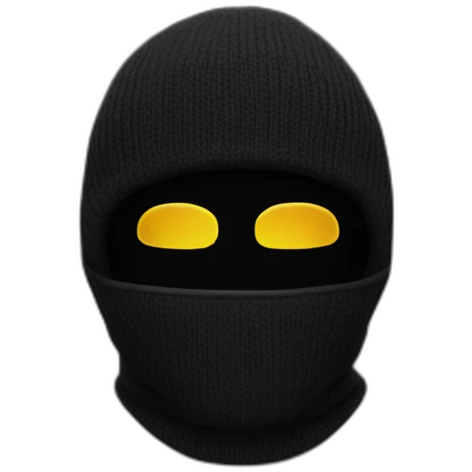 Black ski mask emoji