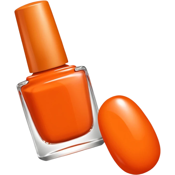 orange color nail polish emoji