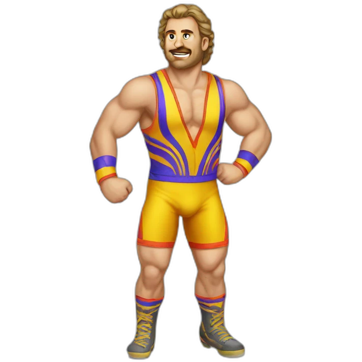 vintage colorful wrestling clothes for white men emoji