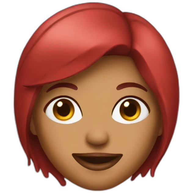 Red female singer emoji