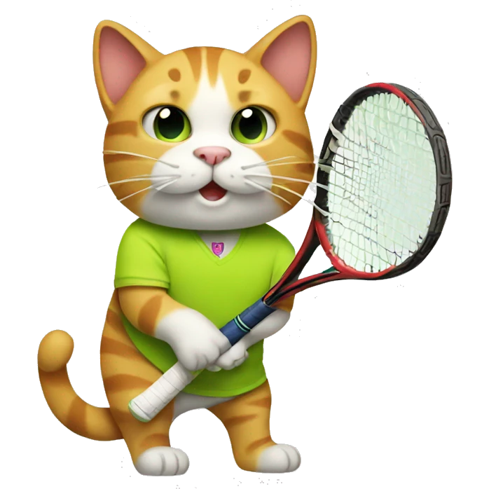 tennis cat emoji