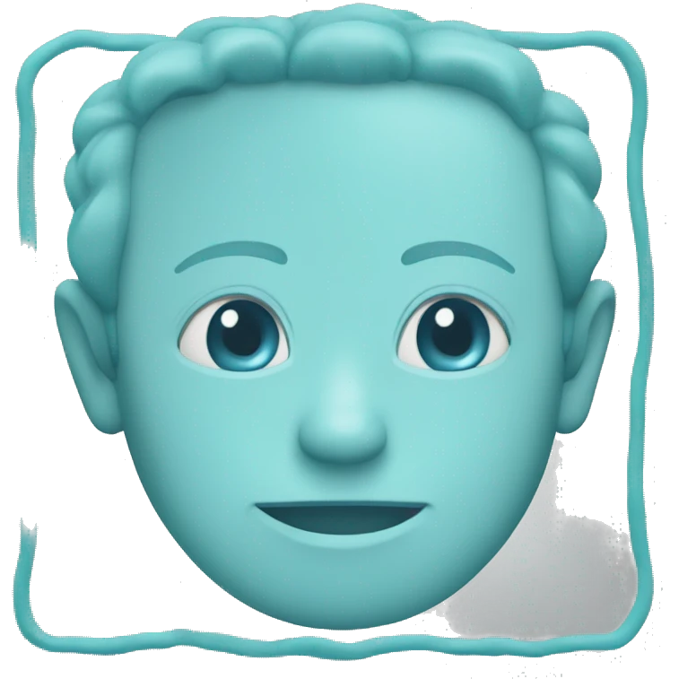 a cyan square emoji