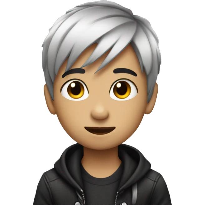 Young boy with emo hairstyle emoji