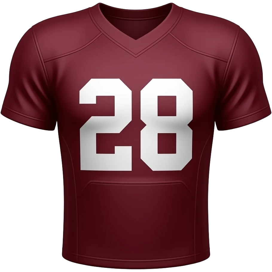 #81 maroon football jersey with white numbers emoji