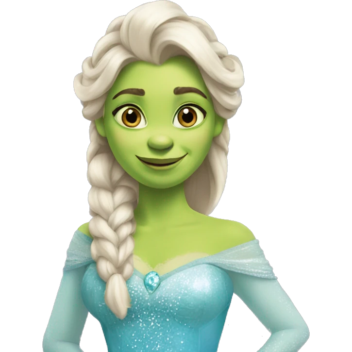 Shrek as elsa emoji