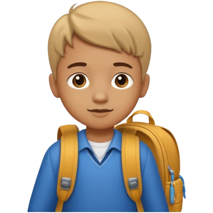 Okula giden çocuk emoji