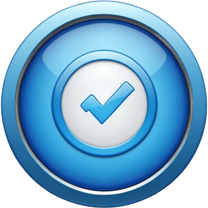 A round blue verified badge emoji
