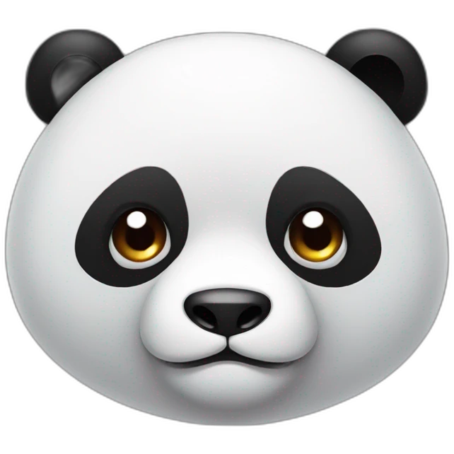 Panda with a one eye and looking angry emoji