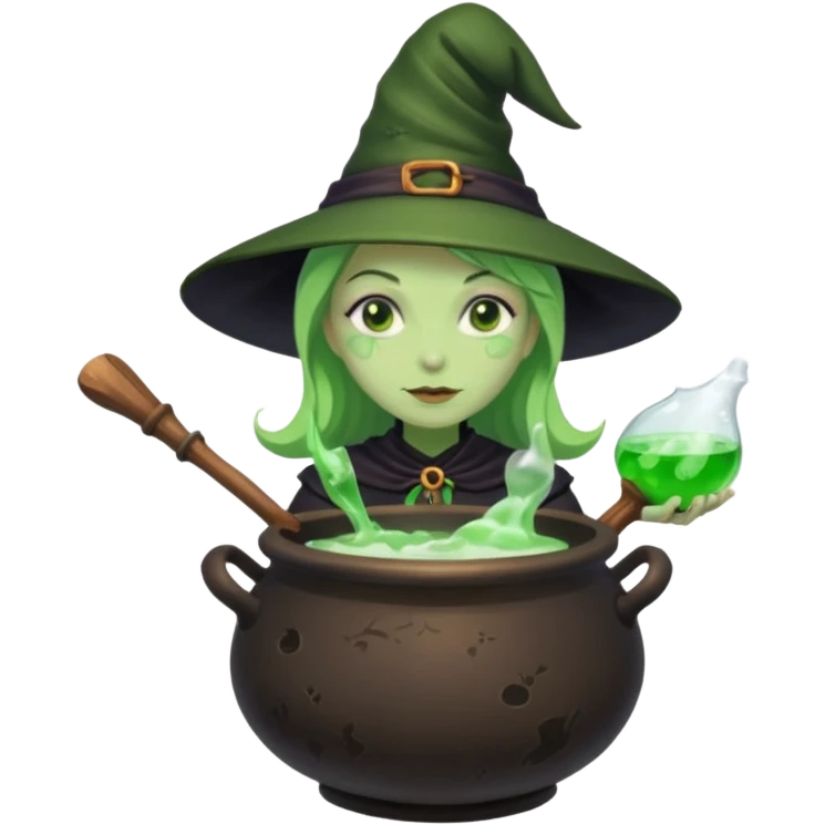 green witch cooking potion emoji